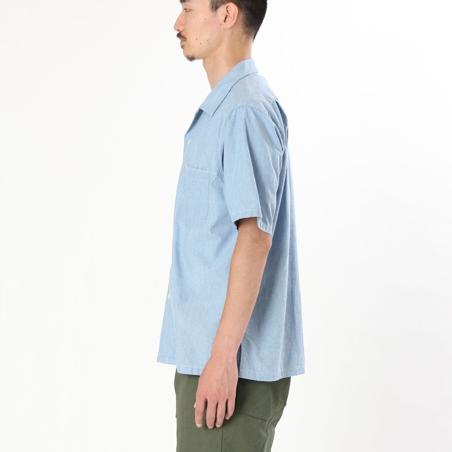 【BIG YANK】 U54 QLS SHIRTS LT CHAMBRAY / L . INDIGO