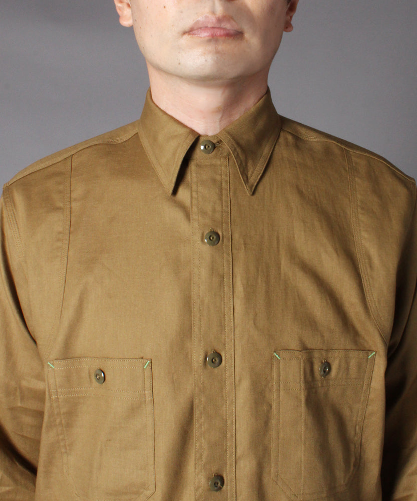 【BIG YANK】SHIRT C1920 FLYER CO/LI TWILL